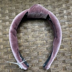 Lele Sadoughi velvet purple knotted headband